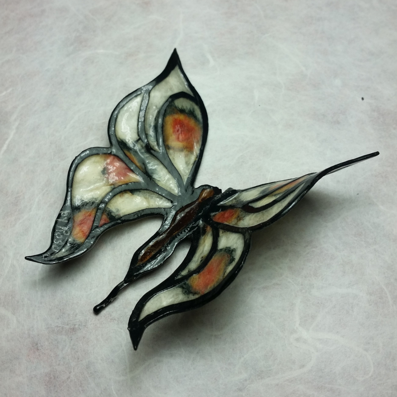 Broche en Patrail Artisanat d'Art Franais.