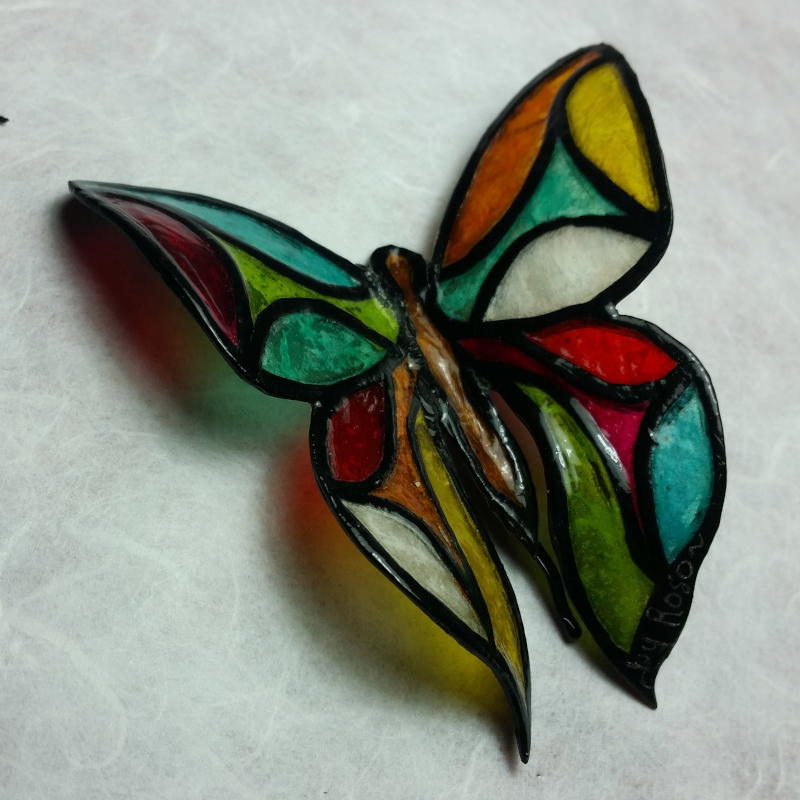 Broche en Patrail Artisanat d'Art Franais.