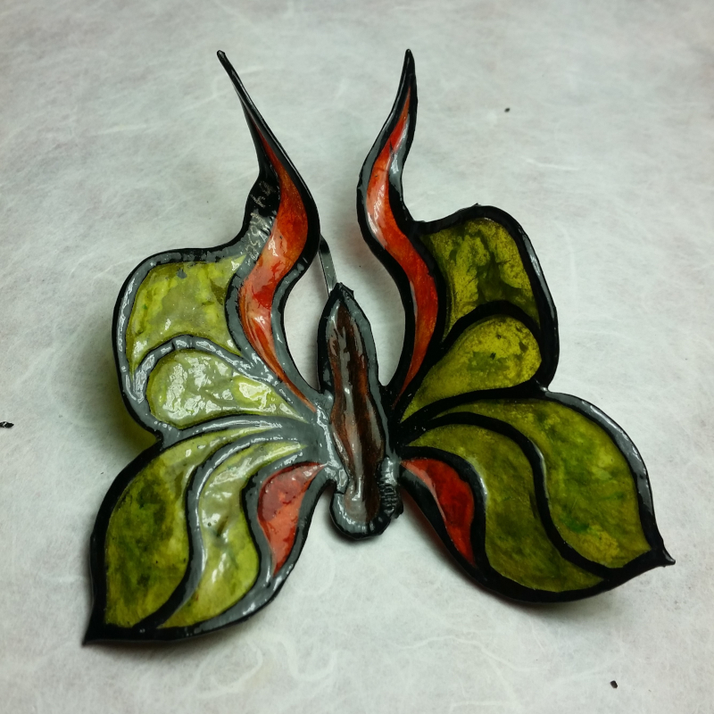 Broche en Patrail Artisanat d'Art Franais.