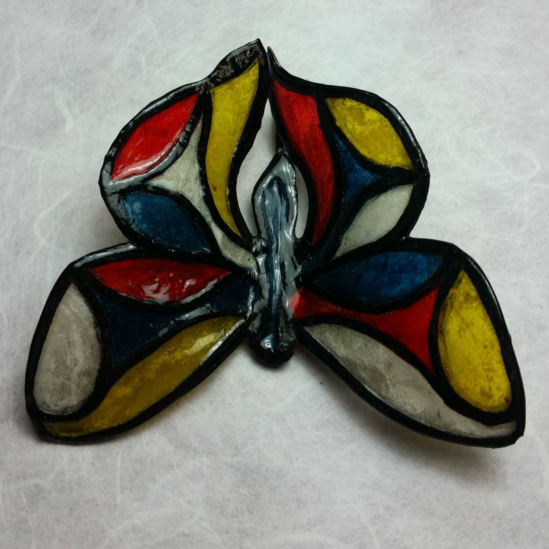 Broche en Patrail Artisanat d'Art Franais.