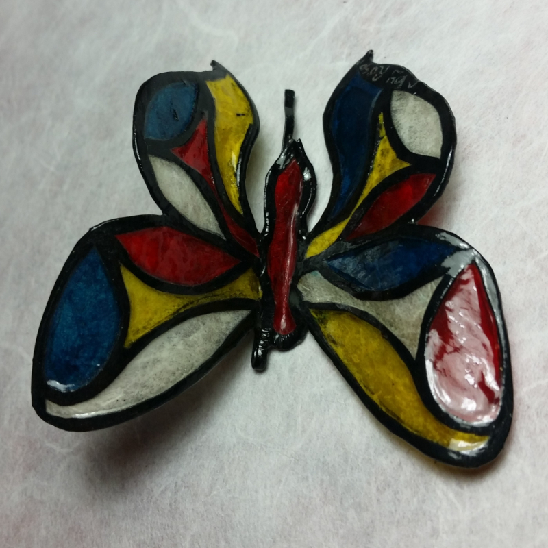 Broche en Patrail Artisanat d'Art Franais.