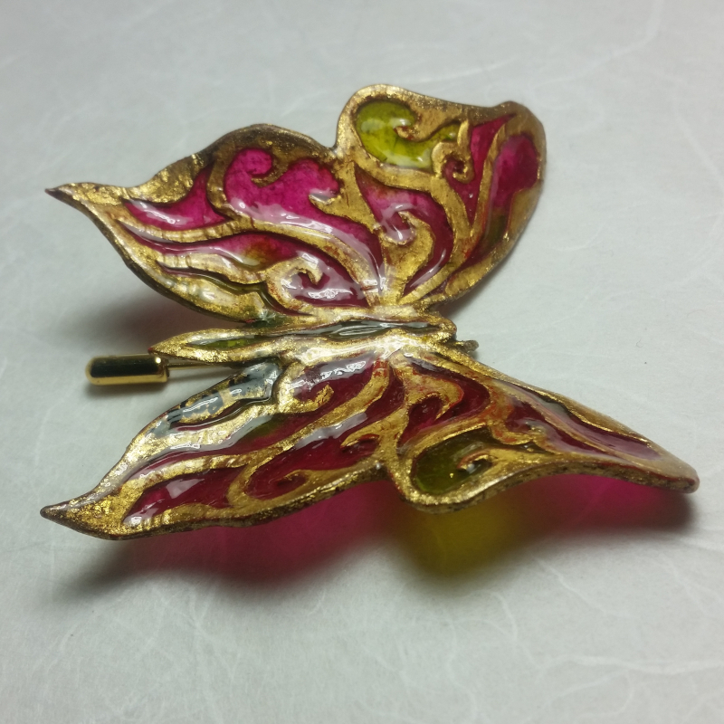 Broche en Patrail Artisanat d'Art Franais.