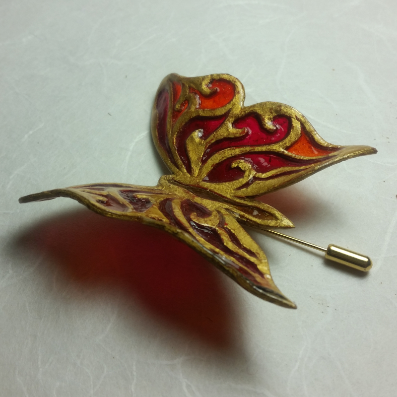 Broche en Patrail Artisanat d'Art Franais.