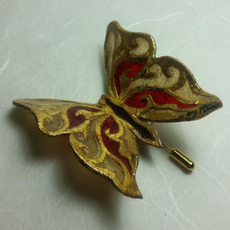 Broche en Patrail Artisanat d'Art Franais.